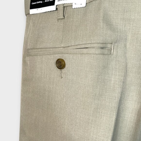 Botany 500 Dress Pants Men's 38 / Medium Beige Tan Lightweight NEW - Picture 5 of 8
